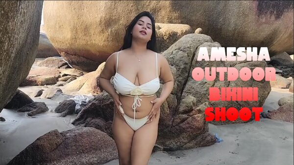 Indian Model Amesha Outdoor Bikini Shoot – 2025 – Solo Sex Short Film